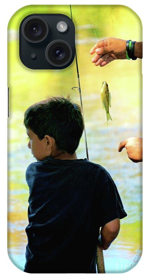 Fish iPhone Case featuring the photograph Fishing at Sunset by Ellen Cotton