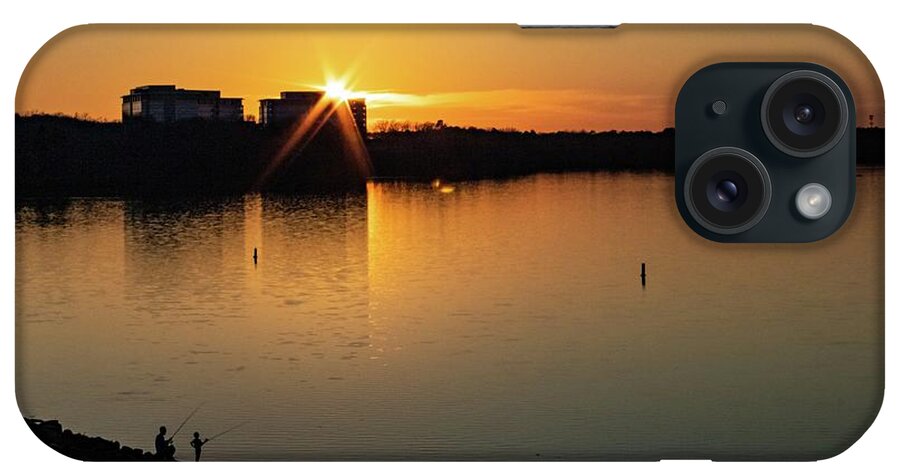 Sunset iPhone Case featuring the photograph Fishing at Sunset by Rick Nelson