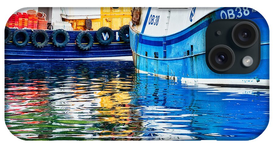 Scotland iPhone Case featuring the photograph Fishing Boat Reflections - Scotland by Stuart Litoff