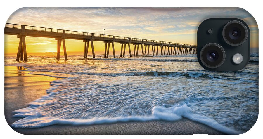 Pier iPhone Case featuring the photograph Fishing Pier Navarre Florida Sunrise by Jordan Hill
