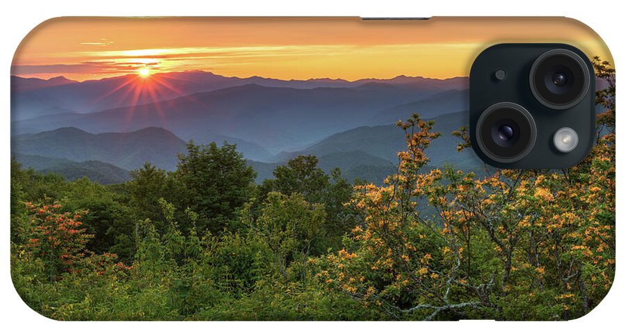 Balsam Mountain iPhone Case featuring the photograph Flame Azalea at Sunset by Eric Albright