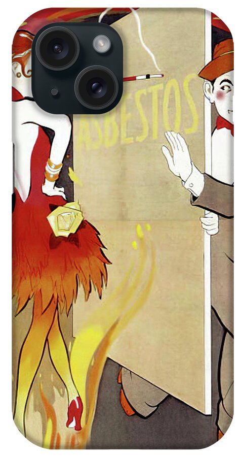 Flaming iPhone Case featuring the painting ''Flaming Flappers'', 1925, movie poster base painting by Movie World Posters