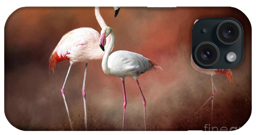 Bird iPhone Case featuring the photograph Flamingos by Ed Taylor
