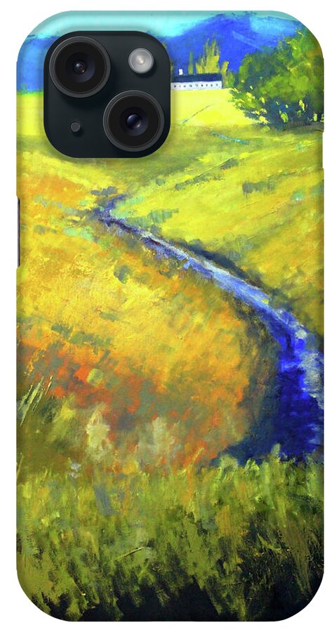 Rural Pasture iPhone Case featuring the painting Flett's Field by Nancy Merkle