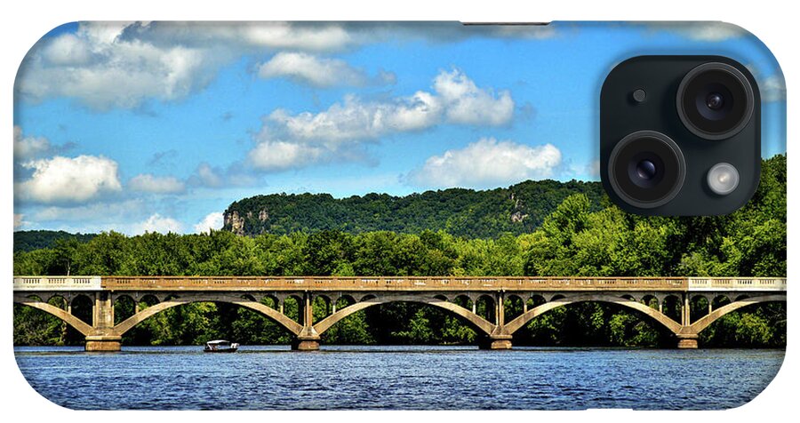 Wagon Bridge Winona Mn iPhone Case featuring the photograph Floating on the Backwaters by Susie Loechler