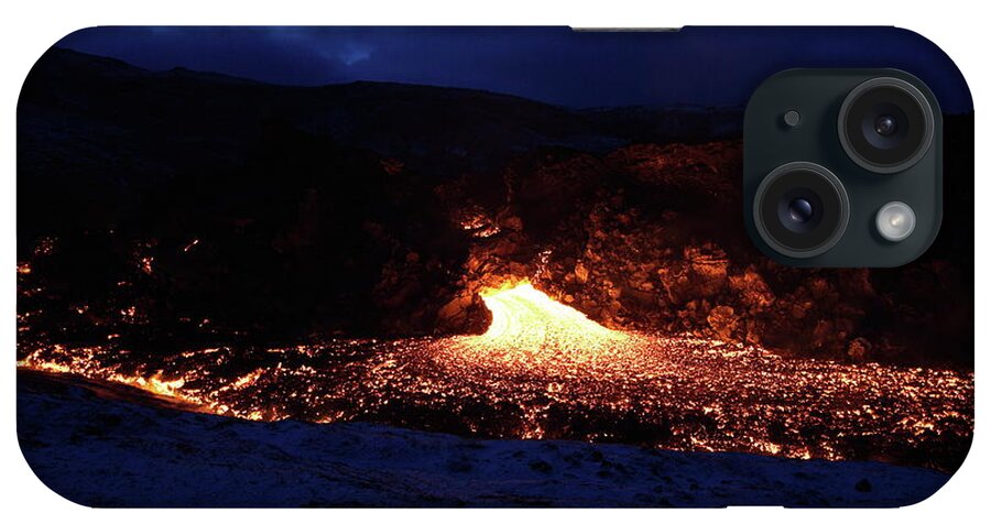 Volcano iPhone Case featuring the photograph Flow of fire by Christopher Mathews