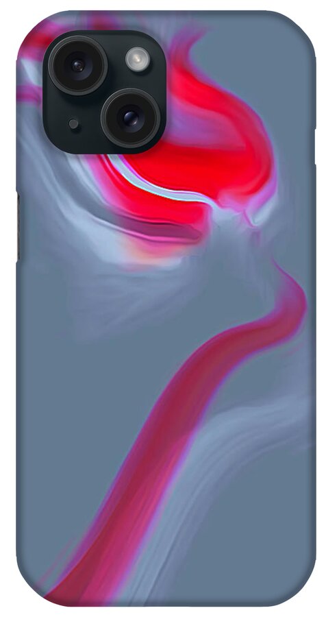 Abstract iPhone Case featuring the digital art Floret by Abstract Art By Erica