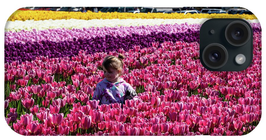 Flower Among The Tulips iPhone Case featuring the photograph Flower Among the Tulips by Tom Cochran