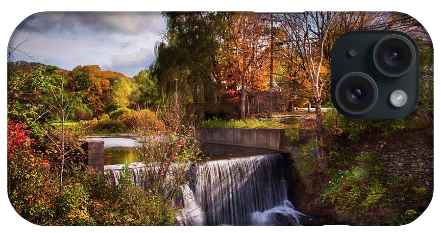 Flower Brook Falls iPhone Case featuring the photograph Flower Brook Falls in Autumn by Joann Vitali