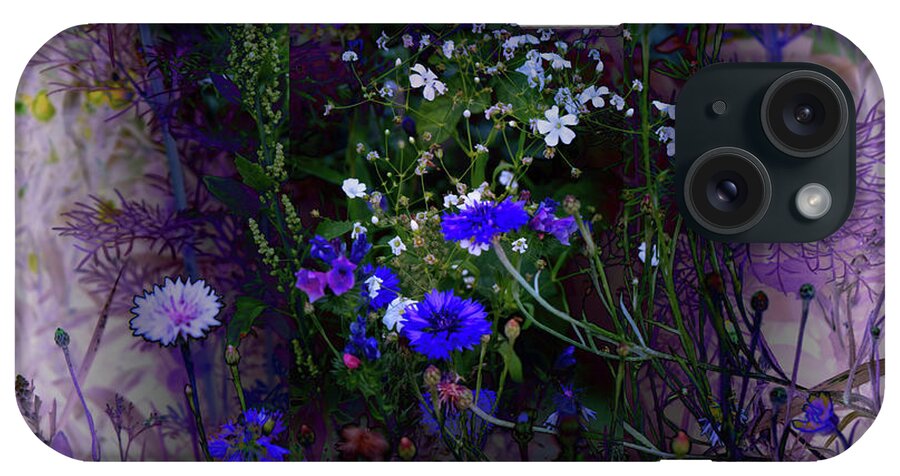 Flower iPhone Case featuring the photograph Flower meadow wildflowers Abstract photo collage by Patricia Piotrak