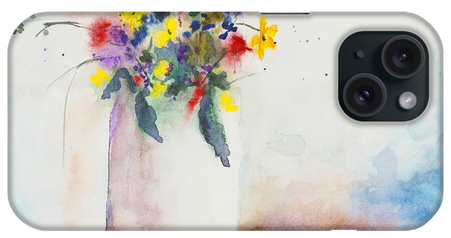Flower iPhone Case featuring the painting Flower Vase by Loretta