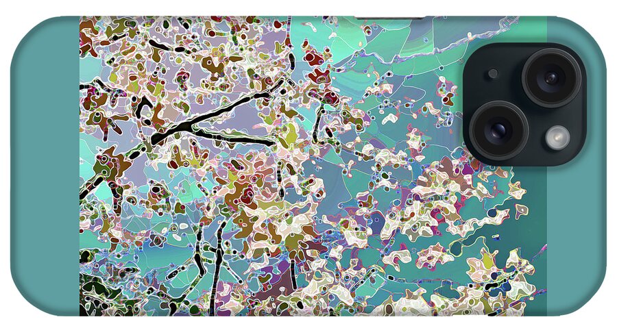 Tree iPhone Case featuring the photograph Flowering Tree Abstract Green by Corinne Carroll