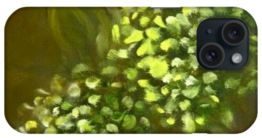 Hydrangea iPhone Case featuring the painting Flowers from my Garden by Juliette Becker