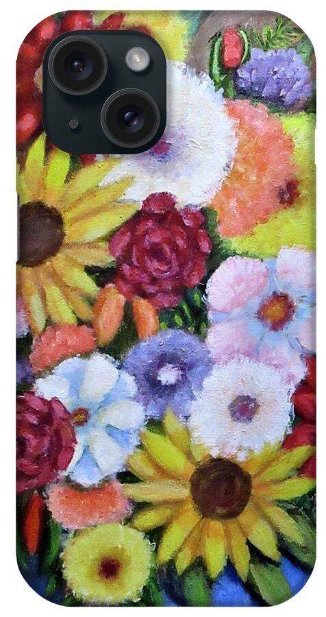 Floral iPhone Case featuring the painting Flowers by Gregory Dorosh