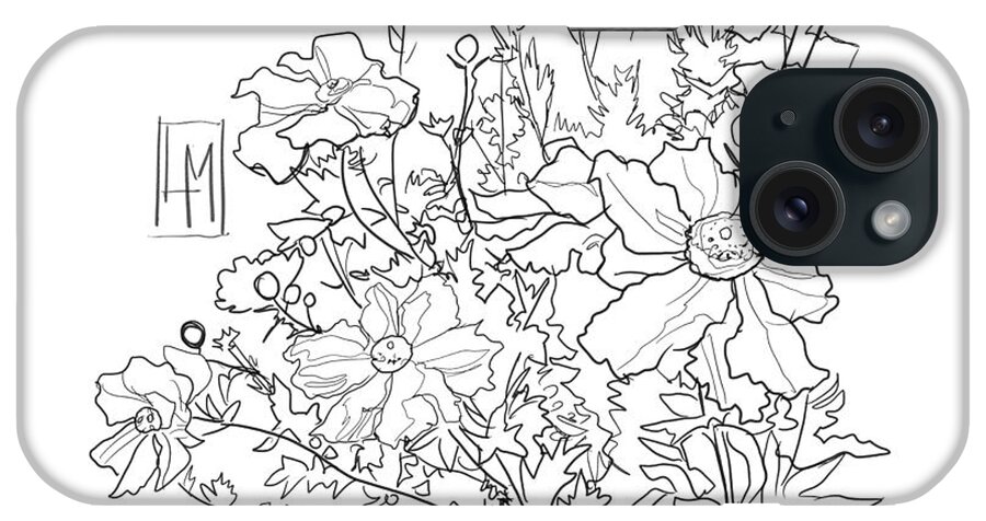 Plant iPhone Case featuring the digital art Flowers in the Garden by Luisa Millicent