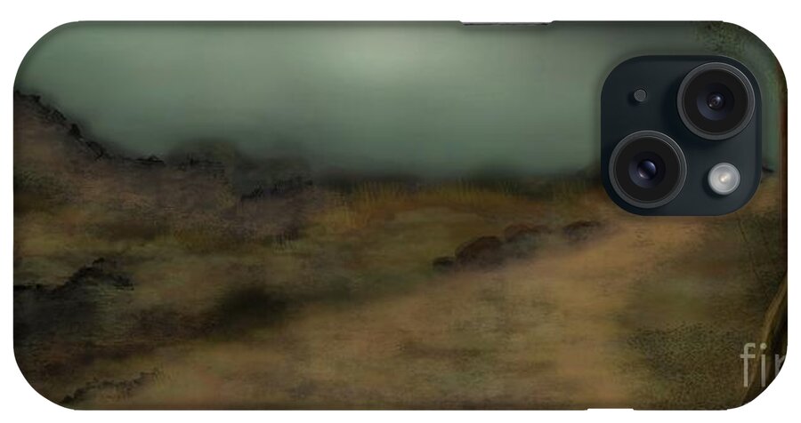 Landscape iPhone Case featuring the digital art Fog Is Rising  Captain Hargrave's by Julie Grimshaw
