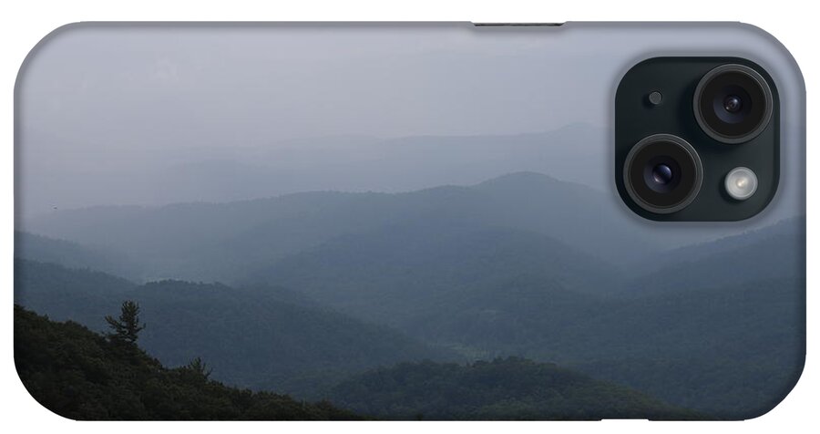 The Blue Ridge Mountains iPhone Case featuring the photograph Fogged In Day Blue Ridge Mountains by Karen Ruhl