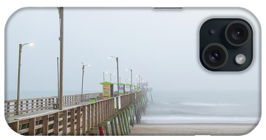Fishing iPhone Case featuring the photograph Foggy Evening at Emerald Isle North Carolina by Bob Decker