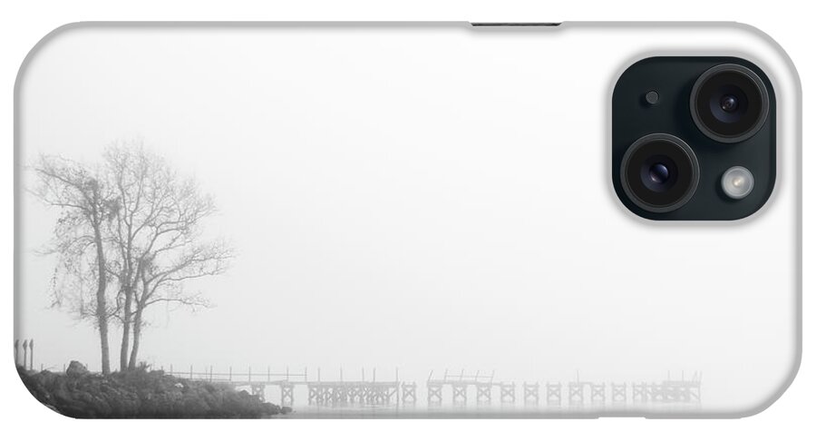 Fog iPhone Case featuring the photograph Foggy Morning on the Neuse River Near Oriental North Carolina by Bob Decker
