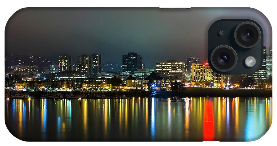 City iPhone Case featuring the photograph Foggy Portland Night by Loyd Towe Photography