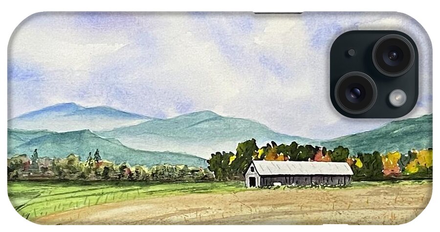 Barn iPhone Case featuring the painting Foothills Barn by Joseph Burger