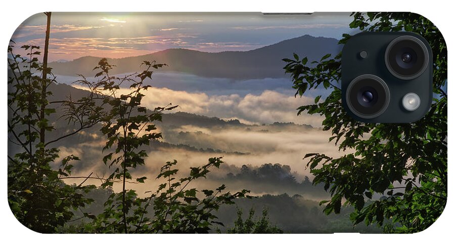Fog iPhone Case featuring the photograph Foothills Sunrise 3 by Phil Perkins
