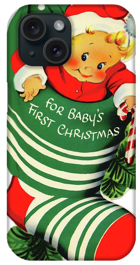 Baby iPhone Case featuring the digital art For Baby First Christmas by Long Shot