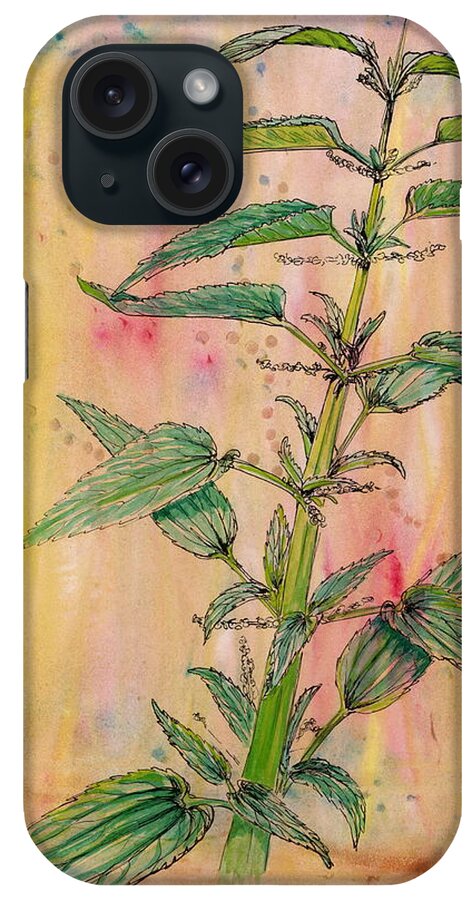 Plants iPhone Case featuring the drawing Forage. Stinging Nettle by Tammy Nara