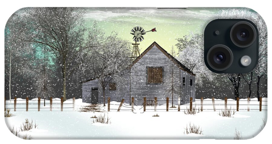 Barn iPhone Case featuring the digital art Forgotten Barn by Mark Tully