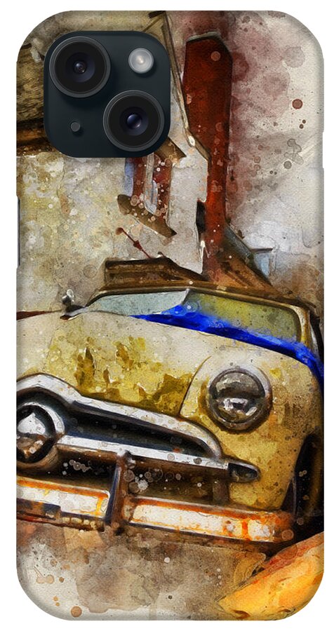Cars iPhone Case featuring the digital art Forgotten Classic by Geir Rosset