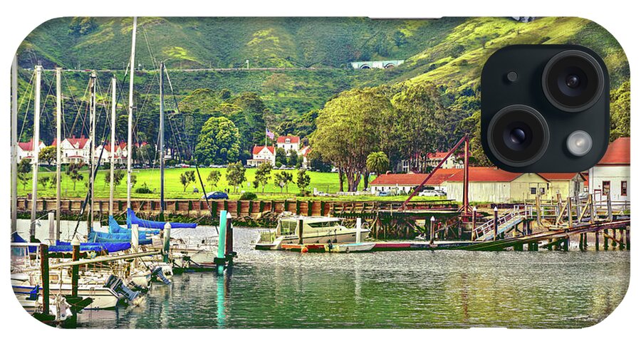 Harbor iPhone Case featuring the photograph Fort Baker Yacht Harbor and Marin Headlands by Brian Tada