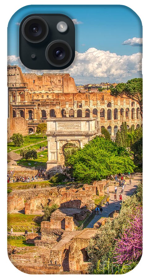 Colosseo iPhone Case featuring the photograph Forum Romanum with The Colosseum in the background by Stefano Senise