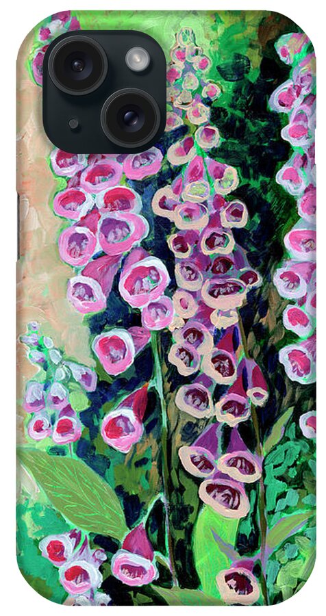 Plein Air iPhone Case featuring the painting Fox Gloves by Jennifer Lommers