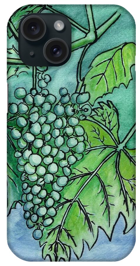 Grapes iPhone Case featuring the painting Fox Grapes by Tammy Nara
