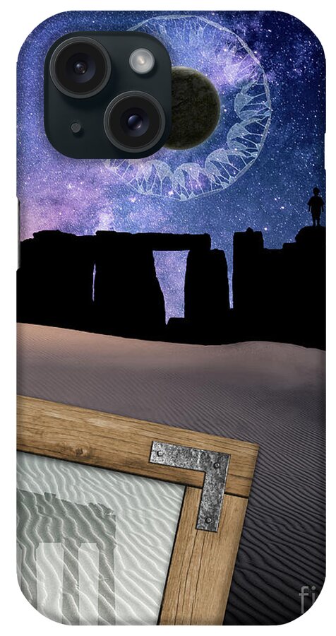Surreal iPhone Case featuring the digital art Frame And Pillars by Phil Perkins