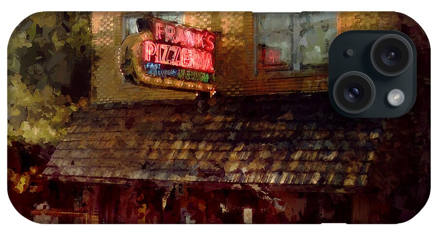 Pizza iPhone Case featuring the painting Frank's Pizza - Chicago by Glenn Galen