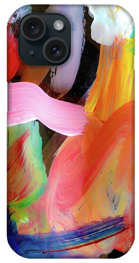 Abstract iPhone Case featuring the painting Free Thinking by John Clark