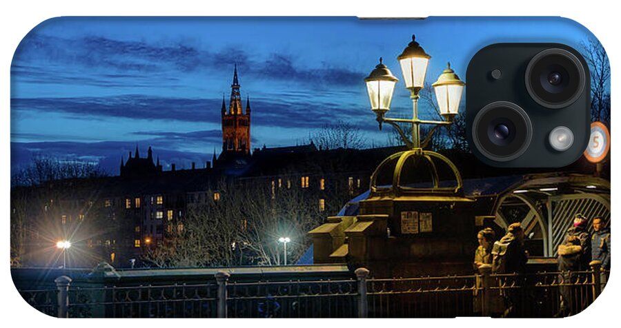 Cold iPhone Case featuring the photograph Freezing dusk on Kelvinbridge by Micah Offman