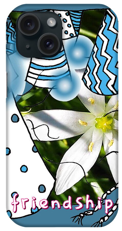 Drawing And Photography iPhone Case featuring the drawing Friendship by Carol Rashawnna Williams