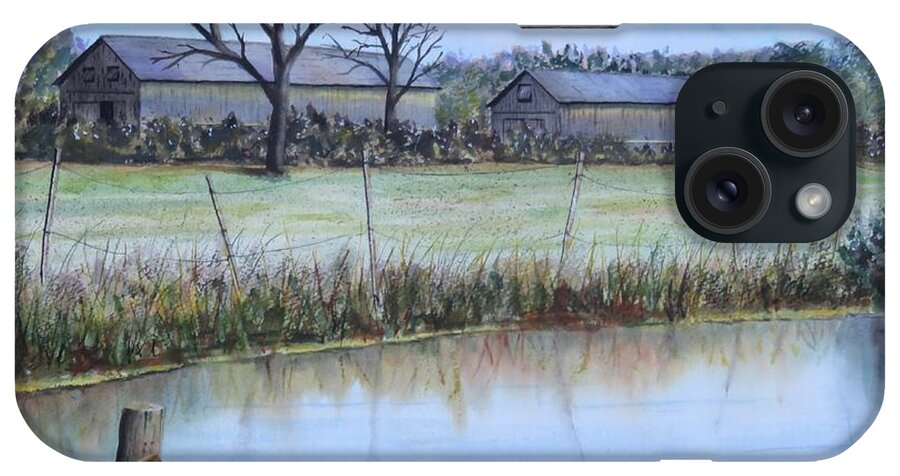 Pond iPhone Case featuring the painting Frog Hollow Pond by Joseph Burger