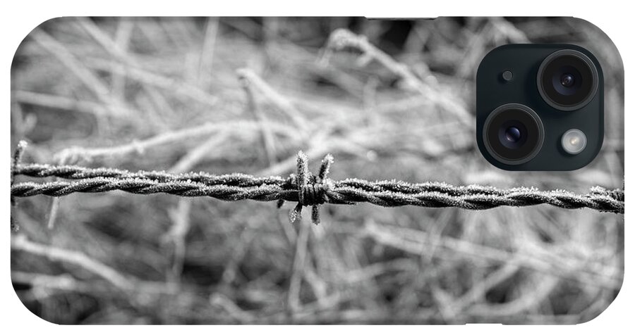 Barbed iPhone Case featuring the photograph Frosty Barbs by Daniel M Walsh