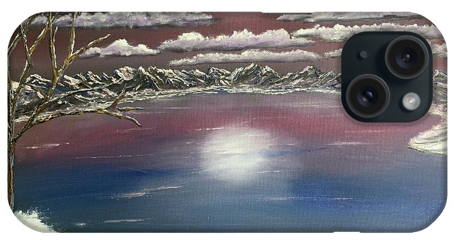 Winter iPhone Case featuring the painting Frozen by Lisa White