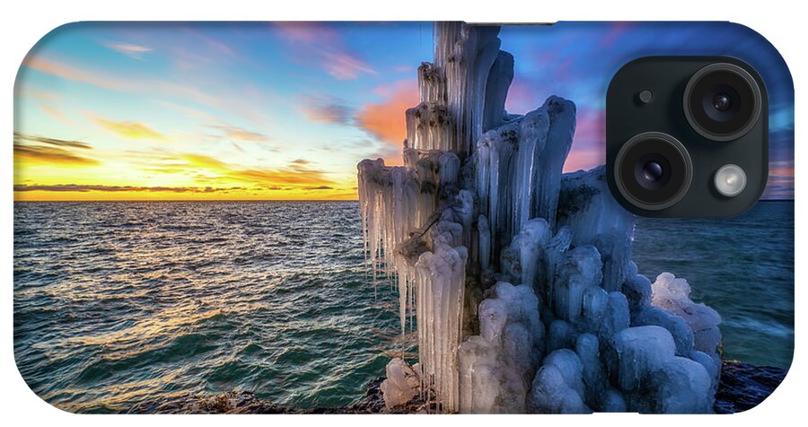 Door County iPhone Case featuring the photograph Frozen Sunrise by Brad Bellisle