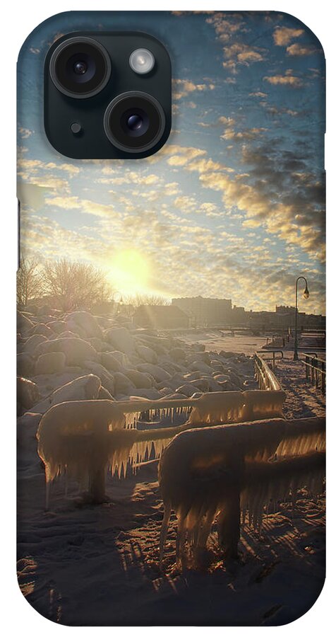 Frozen iPhone Case featuring the photograph Frozen Sunset by Scott Olsen