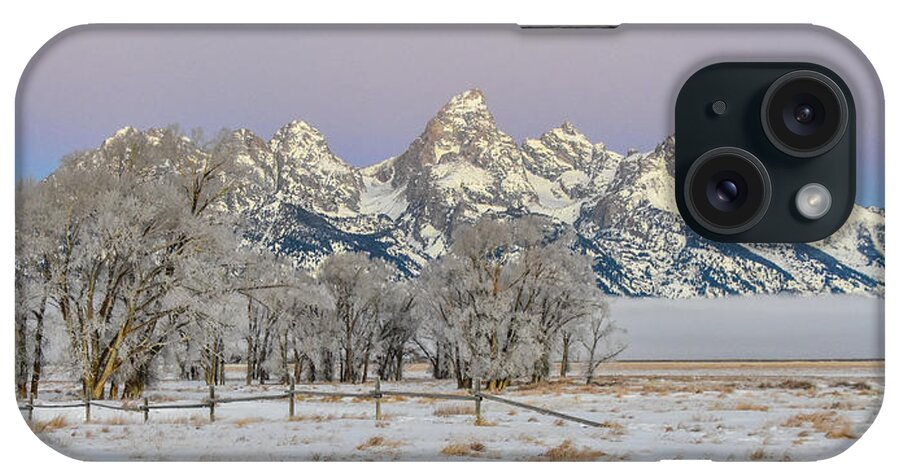 Snow iPhone Case featuring the photograph Frozen Teton Landscape by Ed Stokes