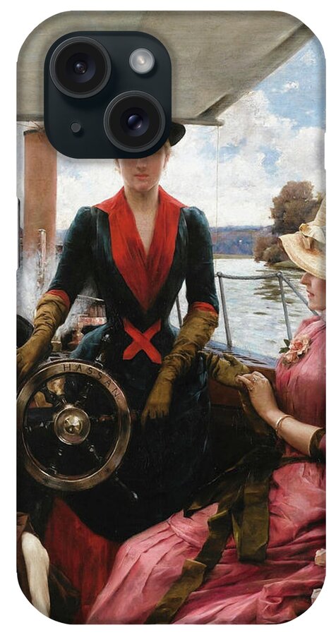 Full Speed iPhone Case featuring the painting Full Speed by Julius LeBlanc Stewart