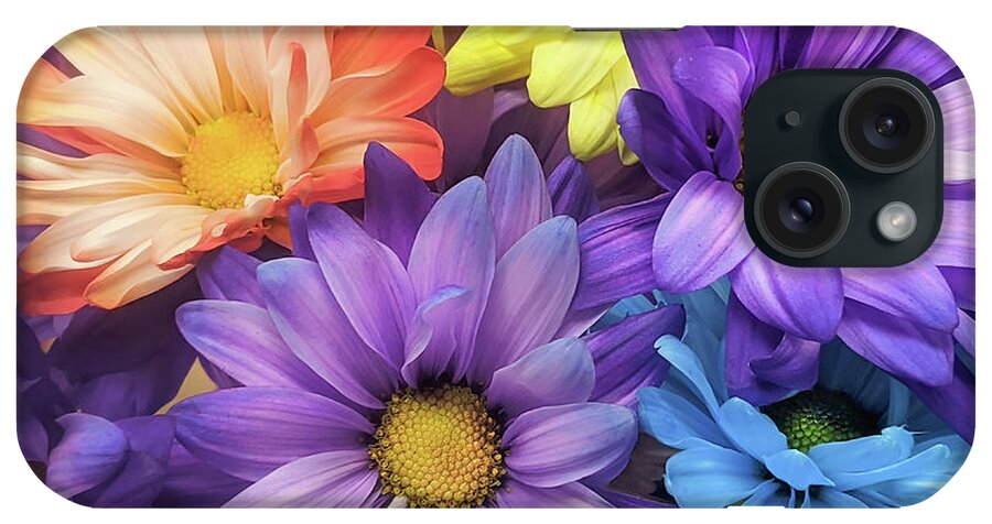 Fun Flowers iPhone Case featuring the photograph Fun Colorful Daisies by Michelle Wittensoldner