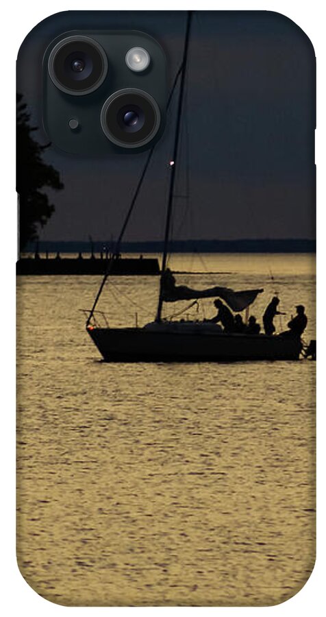 Door County iPhone Case featuring the photograph Furling the Sail by Deb Beausoleil