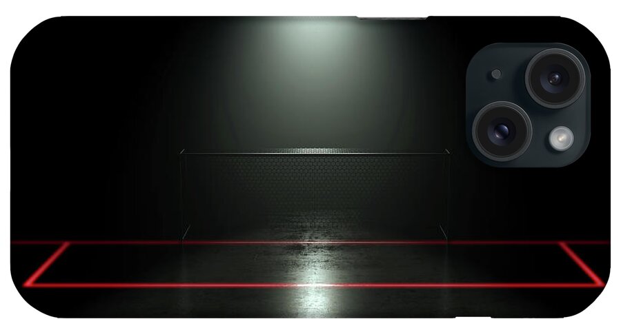 Sport iPhone Case featuring the digital art Futuristic Football Goal by Allan Swart
