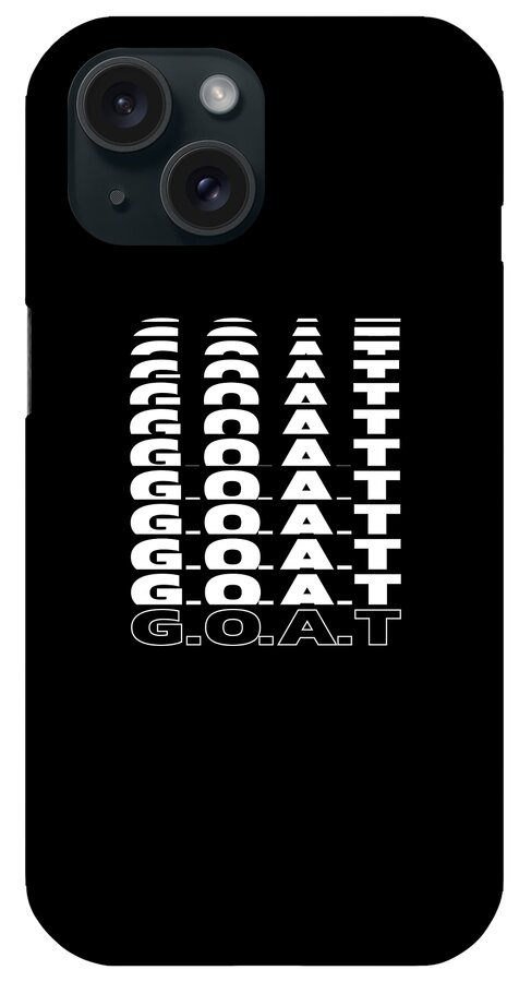 Goat iPhone Case featuring the digital art G O A T by Fighting Artist